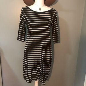 French Connection black and white striped dress